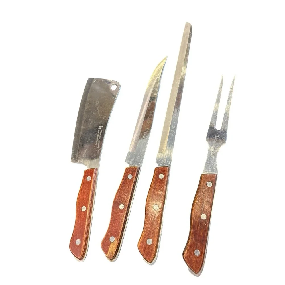 Maxam Stainless Steel Kitchen Knives Vintage Japan Carving 4‎ Piece